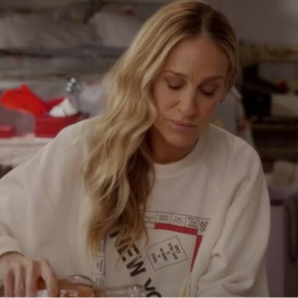 SJP And just like that New York Monopoly Theme inspired white sweatshirt - Picture 2 of 7